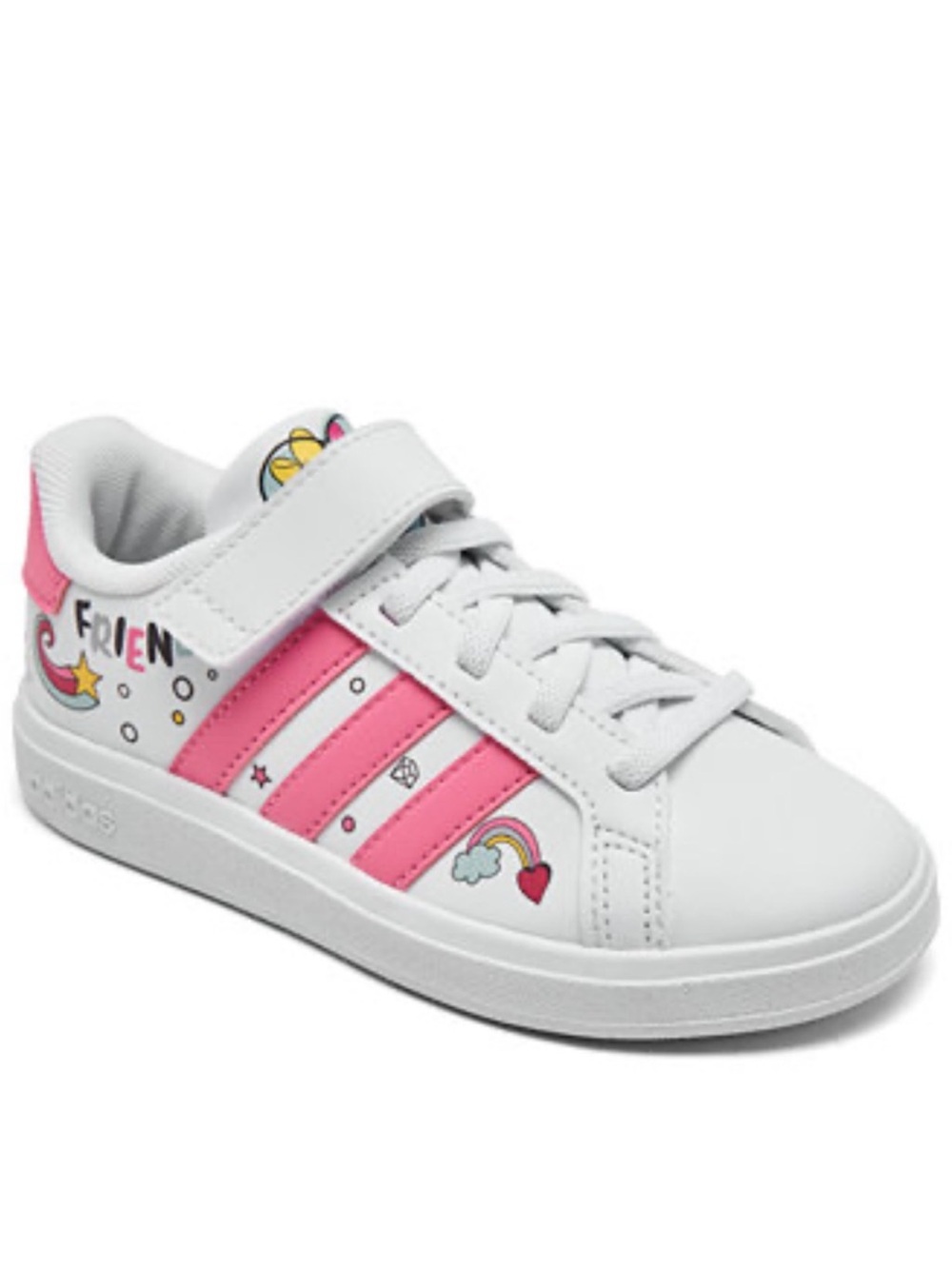 Adidas x Disney white pink Minnie Mouse friends lace up sneakers size 2